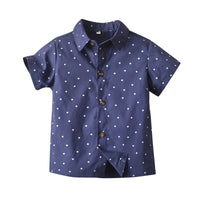 Load image into Gallery viewer, 2 Pieces Set Baby Kid Boys Polka dots Bow Shirts And Solid Color Shorts Wholesale 221214226
