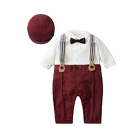 Load image into Gallery viewer, Baby Boys Color-blocking Bow Birthday Party Jumpsuits Wholesale 221214229
