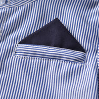 Load image into Gallery viewer, 2 Pieces Set Baby Kid Boys Dressy Birthday Party Striped Shirts And Solid Color Jumpsuits Wholesale 22121425
