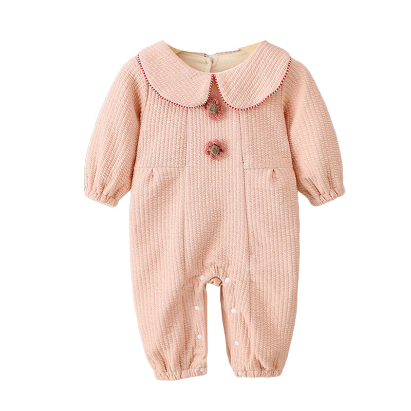 Baby Girls Flower Jumpsuits Wholesale 221214273