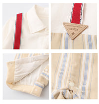 Load image into Gallery viewer, Baby Boys Striped Color-blocking Birthday Jumpsuits Wholesale 221214282

