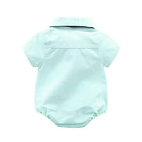 Load image into Gallery viewer, 2 Pieces Set Baby Boys Birthday Striped Bow Rompers And Solid Color Shorts Wholesale 22121431
