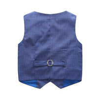 Load image into Gallery viewer, 3 Pieces Set Baby Kid Boys Birthday Solid Color Shirts Flower Polka dots Print Vests Waistcoats And Pants Wholesale 22121432
