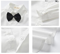 Load image into Gallery viewer, 3 Pieces Set Baby Kid Boys Birthday Solid Color Bow Shirts Checked Vests Waistcoats And Pants Wholesale 22121433
