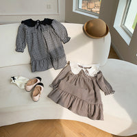 Load image into Gallery viewer, Baby Kid Girls Checked Dresses Wholesale 221214349
