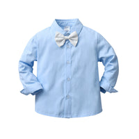 Load image into Gallery viewer, 3 Pieces Set Baby Kid Boys Birthday Solid Color Bow Shirts Vests Waistcoats And Pants Wholesale 221214367
