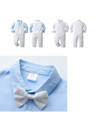 Load image into Gallery viewer, 3 Pieces Set Baby Kid Boys Birthday Solid Color Bow Shirts Vests Waistcoats And Pants Wholesale 221214367
