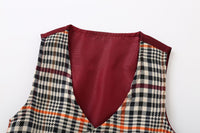 Load image into Gallery viewer, 3 Pieces Set Baby Kid Boys Birthday Party Solid Color Bow Shirts And Checked Vests Waistcoats And Pants Wholesale 221214378
