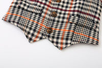 Load image into Gallery viewer, 3 Pieces Set Baby Kid Boys Birthday Party Solid Color Bow Shirts And Checked Vests Waistcoats And Pants Wholesale 221214378
