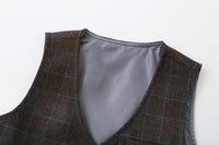 Load image into Gallery viewer, 3 Pieces Set Baby Kid Boys Birthday Party Bow Shirts Checked Vests Waistcoats And Pants Wholesale 221214406
