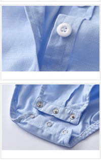 Load image into Gallery viewer, 2 Pieces Set Baby Boys Birthday Solid Color Bow Rompers Wholesale 22121441
