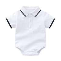 Load image into Gallery viewer, 2 Pieces Set Baby Boys Color-blocking Rompers And Solid Color Shorts Wholesale 22121442
