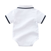 Load image into Gallery viewer, 2 Pieces Set Baby Boys Color-blocking Rompers And Solid Color Shorts Wholesale 22121442

