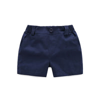 Load image into Gallery viewer, 2 Pieces Set Baby Boys Color-blocking Rompers And Solid Color Shorts Wholesale 22121442
