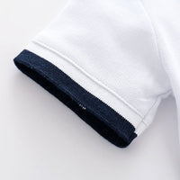 Load image into Gallery viewer, 2 Pieces Set Baby Boys Color-blocking Rompers And Solid Color Shorts Wholesale 22121442
