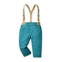 Load image into Gallery viewer, 2 Pieces Set Baby Kid Big Kid Boys Striped Checked Bow Shirts And Pants Wholesale 221214422
