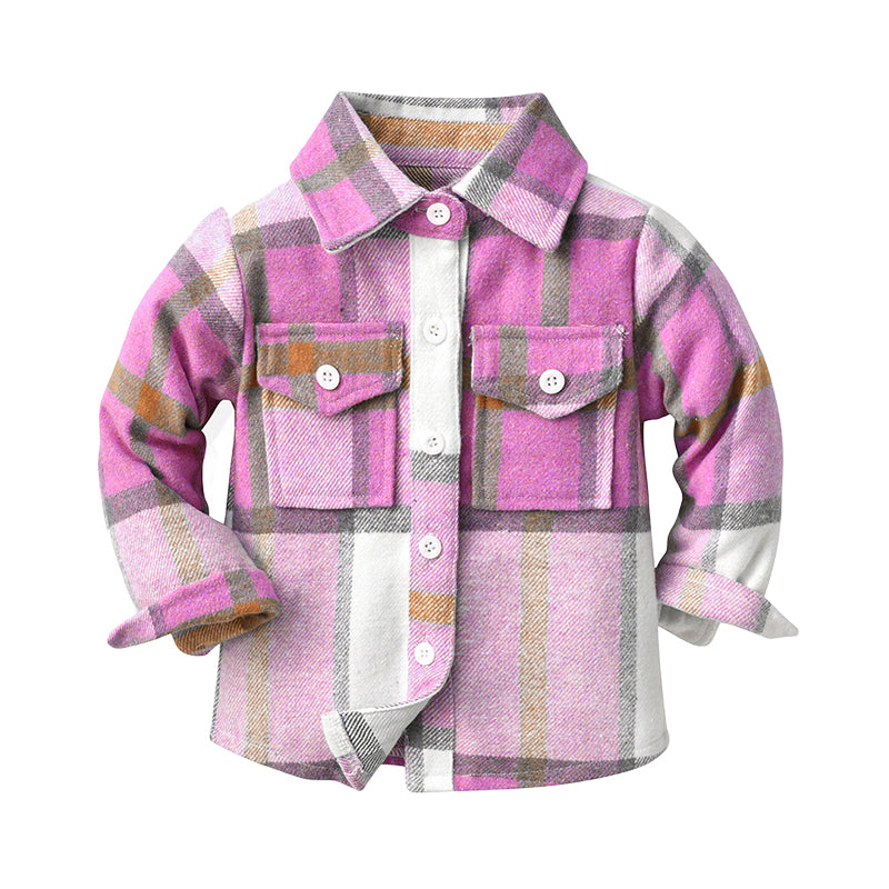 Baby Kid Unisex Checked Shirts Wholesale 147313439