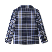 Load image into Gallery viewer, 4 Pieces Set Baby Kid Boys Bow Shirts And Checked Vests Waistcoats And Jackets Outwears And Pants Wholesale 221214438
