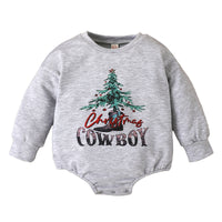 Load image into Gallery viewer, Baby Kid Boys Plant Print Christmas Rompers Wholesale 221214439
