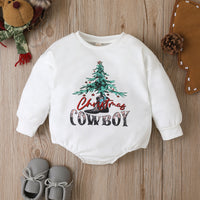 Load image into Gallery viewer, Baby Kid Boys Plant Print Christmas Rompers Wholesale 221214439
