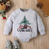 Load image into Gallery viewer, Baby Kid Boys Plant Print Christmas Rompers Wholesale 221214439
