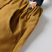 Load image into Gallery viewer, 2 Pieces Set Baby Kid Boys Birthday Striped Bow Shirts And Solid Color Jumpsuits Wholesale 22121444
