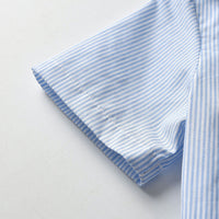 Load image into Gallery viewer, 2 Pieces Set Baby Kid Boys Birthday Party Striped Bow Shirts And Solid Color Rompers Wholesale 22121449
