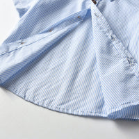 Load image into Gallery viewer, 2 Pieces Set Baby Kid Boys Birthday Party Striped Bow Shirts And Solid Color Rompers Wholesale 22121449
