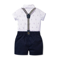 Load image into Gallery viewer, 2 Pieces Set Baby Boys Birthday Animals Cartoon Bow Print Rompers Wholesale 22121450
