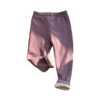 Load image into Gallery viewer, Baby Kid Girls Solid Color Muslin&amp;Ribbed Pants Wholesale 221214547
