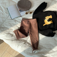 Load image into Gallery viewer, Baby Kid Girls Solid Color Muslin&amp;Ribbed Pants Wholesale 221214547
