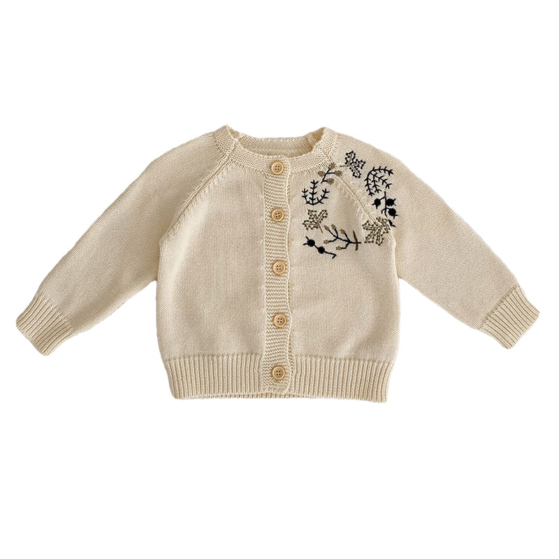 Baby Girls Crochet Embroidered Cardigan Wholesale 221214555