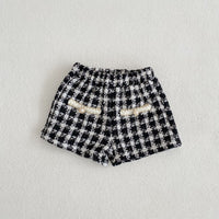 Load image into Gallery viewer, 2 Pieces Set Baby Girls Checked Jackets Outwears And Shorts Wholesale 221214559
