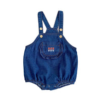 Load image into Gallery viewer, Baby Girls Striped Animals Tops And Embroidered Rompers Wholesale 221214560
