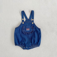 Load image into Gallery viewer, Baby Girls Striped Animals Tops And Embroidered Rompers Wholesale 221214560
