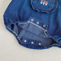 Load image into Gallery viewer, Baby Girls Striped Animals Tops And Embroidered Rompers Wholesale 221214560
