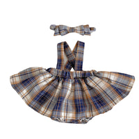 Load image into Gallery viewer, Baby Girls Checked Rompers Wholesale 221214589
