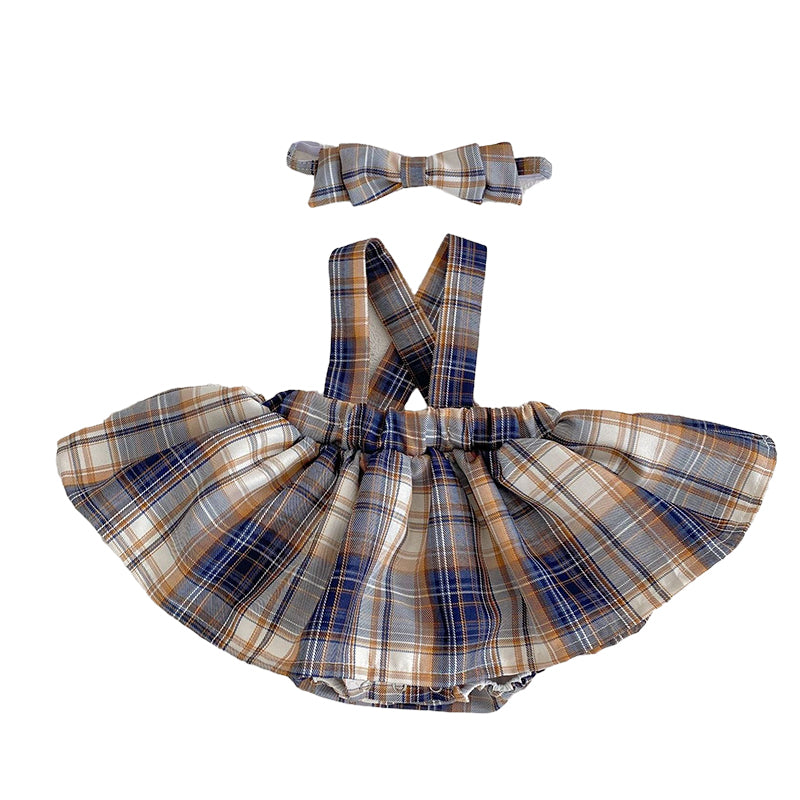 Baby Girls Checked Rompers Wholesale 221214589