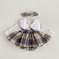 Load image into Gallery viewer, Baby Girls Checked Rompers Wholesale 221214589
