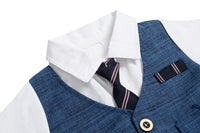 Load image into Gallery viewer, Baby Boys Striped Color-blocking Bow Birthday Party Jumpsuits Wholesale 22121460
