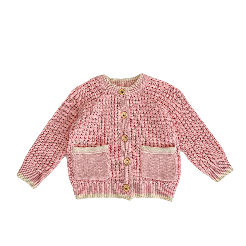 Baby Girls Solid Color Cardigan Wholesale 221214601