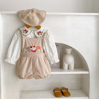 Load image into Gallery viewer, 2 Pieces Set Baby Girls Solid Color Blouses And Cartoon Rompers Wholesale 221214618
