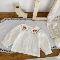 Load image into Gallery viewer, 2 Pieces Set Baby Girls Solid Color Blouses And Cartoon Rompers Wholesale 221214618
