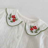 Load image into Gallery viewer, 2 Pieces Set Baby Girls Solid Color Blouses And Cartoon Rompers Wholesale 221214618
