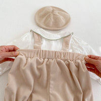 Load image into Gallery viewer, 2 Pieces Set Baby Girls Solid Color Blouses And Cartoon Rompers Wholesale 221214618
