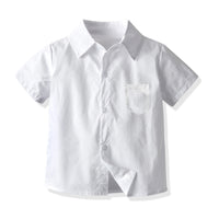 Load image into Gallery viewer, 2 Pieces Set Baby Kid Boys Birthday Party Bow Shirts And Striped Rompers Wholesale 22121477
