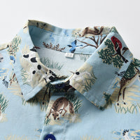 Load image into Gallery viewer, 2 Pieces Set Baby Kid Boys Animals Cartoon Print Shirts And Solid Color Shorts Wholesale 22121479
