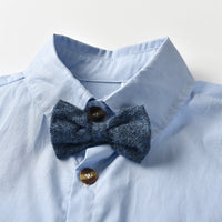 Load image into Gallery viewer, 3 Pieces Set Kid Boys Dressy Solid Color Vests Waistcoats And Bow Shirts And Pants Suits Wholesale 22121480
