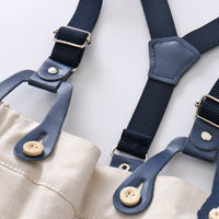 Load image into Gallery viewer, 3 Pieces Set Baby Boys Color-blocking Bow Rompers And Letters Hats Wholesale 22121481
