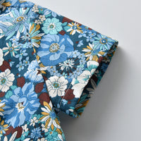 Load image into Gallery viewer, 2 Pieces Set Baby Kid Boys Birthday Party Flower Bow Print Shirts And Solid Color Shorts Wholesale 22121482
